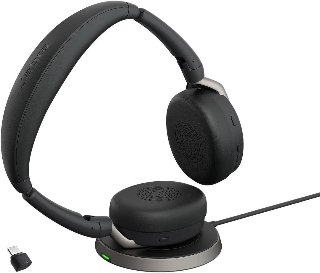 Jabra Evolve2 65 Flex - Schnurloses Stereo-Bluetooth-Headset mit geräuschunterdrückender Jabra Clear