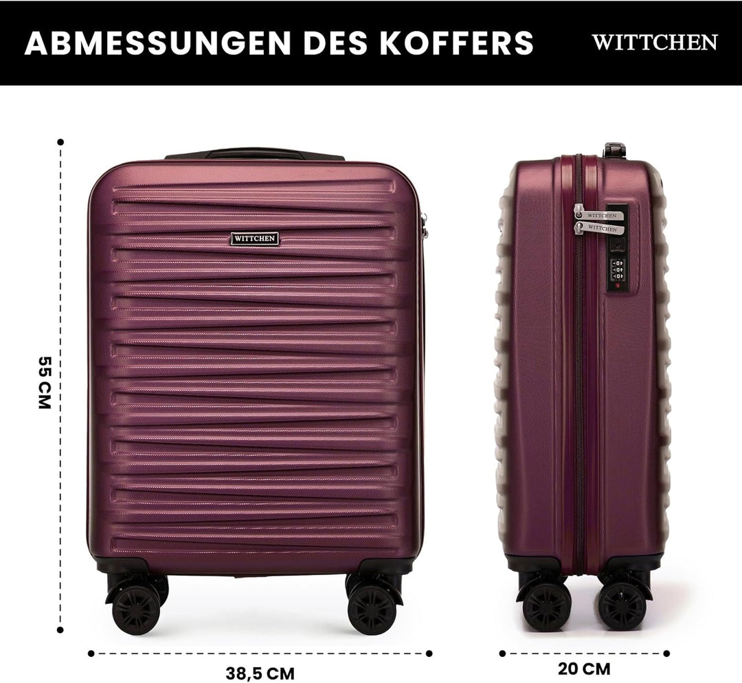 WITTCHEN Skyspeed Line Kabinenkoffer Kleines Kabinengepäck ABS Hartschalenkoffer Reisekoffer Rollkof