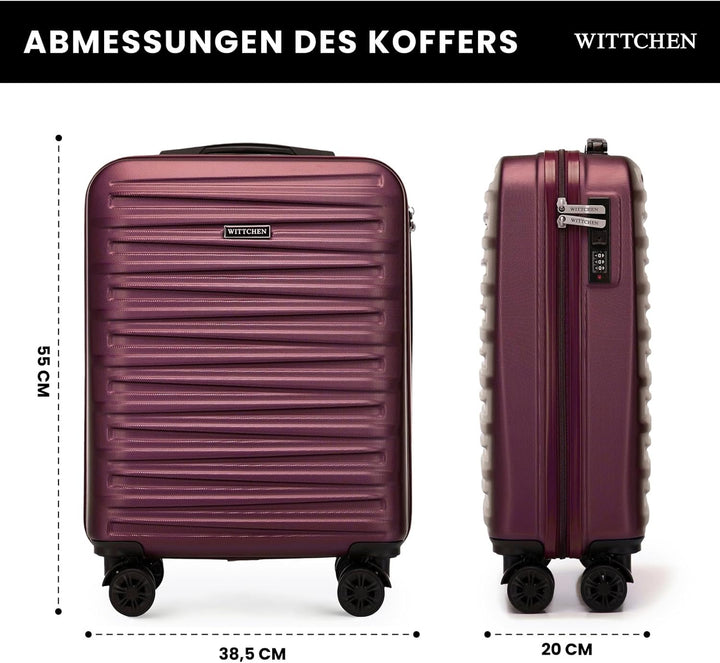 WITTCHEN Skyspeed Line Kabinenkoffer Kleines Kabinengepäck ABS Hartschalenkoffer Reisekoffer Rollkof