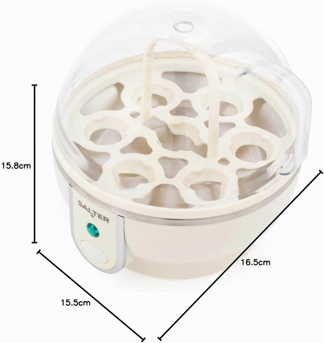 Salter Retro Cream Eierkocher - Weich-, Mittel- &amp; Hartgekocht, Kapazität für 7 Eier, Kontrollleuchte