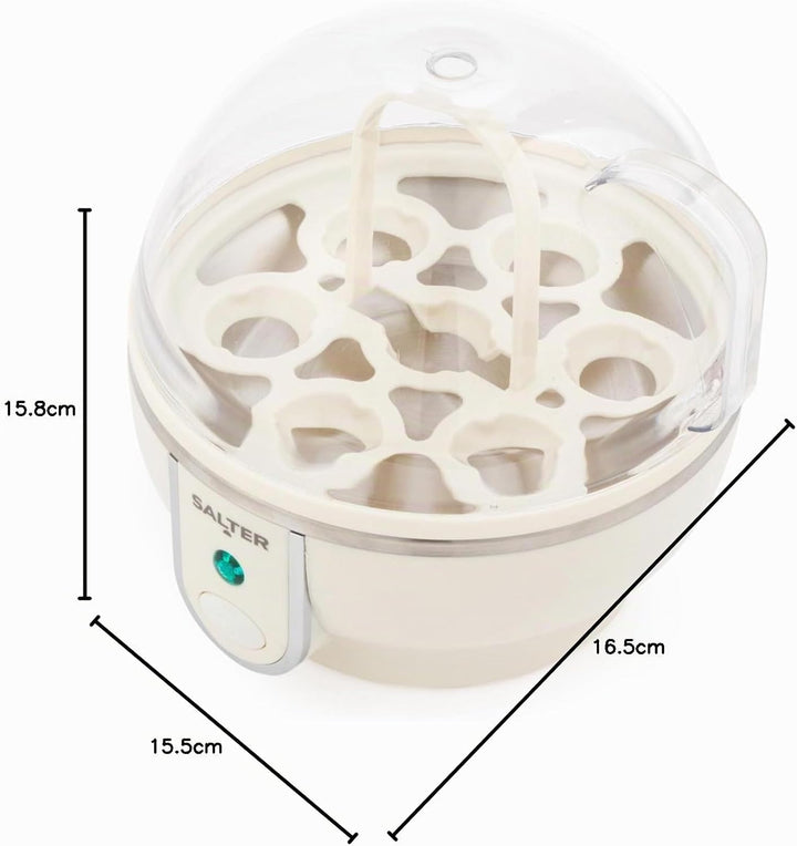 Salter Retro Cream Eierkocher - Weich-, Mittel- &amp; Hartgekocht, Kapazität für 7 Eier, Kontrollleuchte