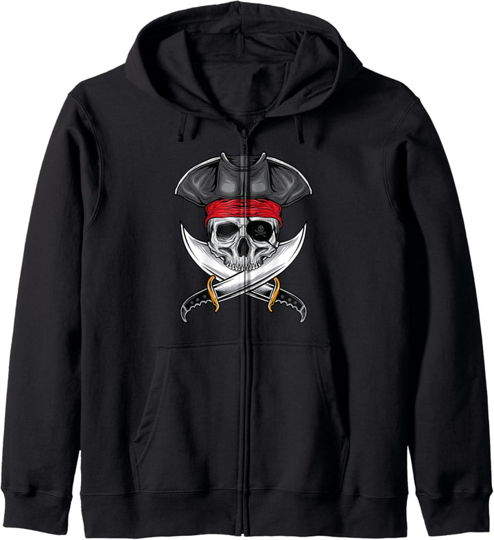 Piraten Kostüm Piratenflagge Pirat Kapitän Skull Piraten Kapuzenjacke