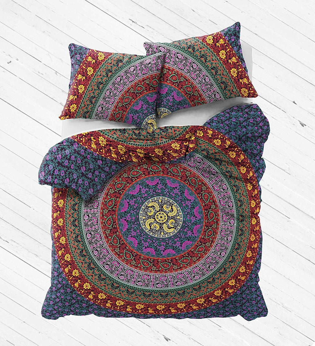 Traditionelle Jaipur Bettbezug Queen Size, indischen Mandala Baumwolle Werfen, Bohemian Doona, Boho