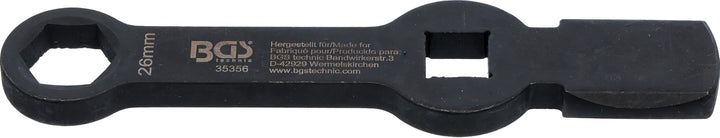 BGS 35356 | Schlag-Ringschlüssel | Sechskant | mit 2 Schlagflächen | SW 26 mm, 26 mm