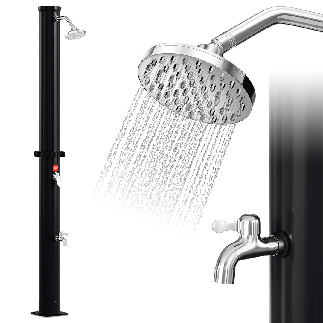 Herrselsam Solardusche 20L Solar Gartendusche warmes Wasser max. 60°C ohne Stromanschluss Pooldusche