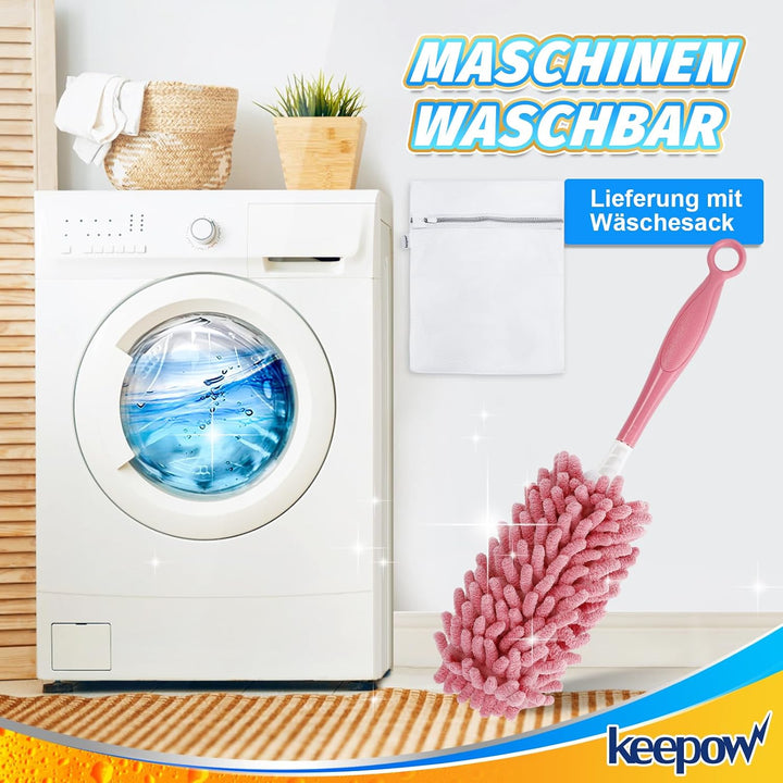 KEEPOW 8 Stück Wiederverwendbare für Swiffer Staubmagnet Nachfüllpack, Staubwedel Waschbar für Swiff