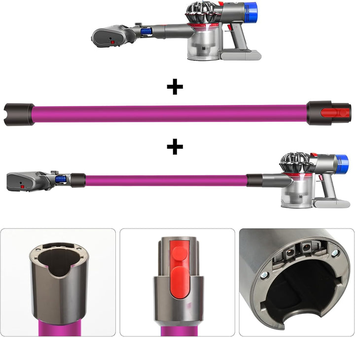 Verlängerungsrohr für Dyson V15 V11 V10 V8 V7 Staubsauger, Rohr für Dyson Ersatz Teleskoprohr Schnel