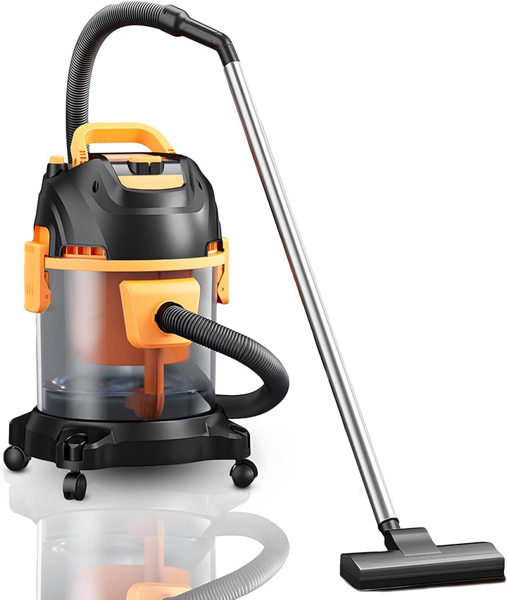 Retoo Nass-Trocken-Sauger 8m Arbeitsbereich, Staubsauger 2200W Radstaubsauger 2.5L, für Teppiche Pol