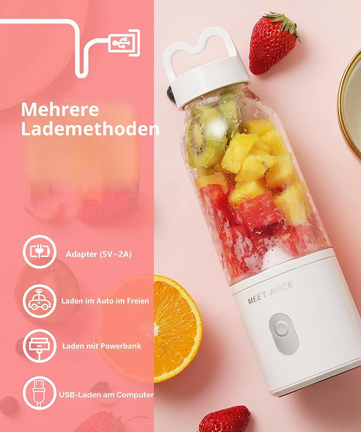 Elektrischer tragbarer Mixer Smoothie-Maker Multifunktionaler wiederaufladbarer USB-Mini-Mixer