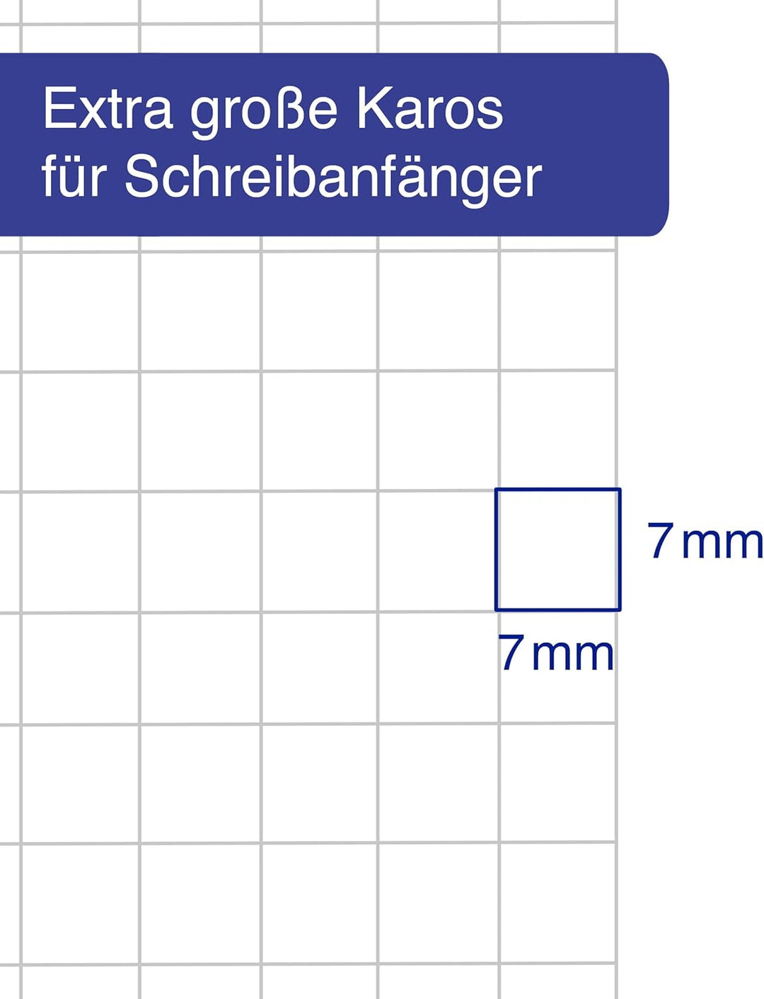 Oxford Schulheft A4, Lineatur 7R (kariert 7x7 mm mit weissem Rand), 16 Blatt, 15 Stück