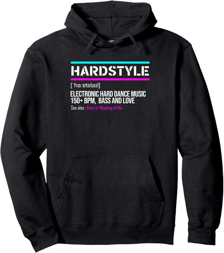 Hardstyle Definition Bass Love Rave Festival EDM Party Herren Pullover Hoodie