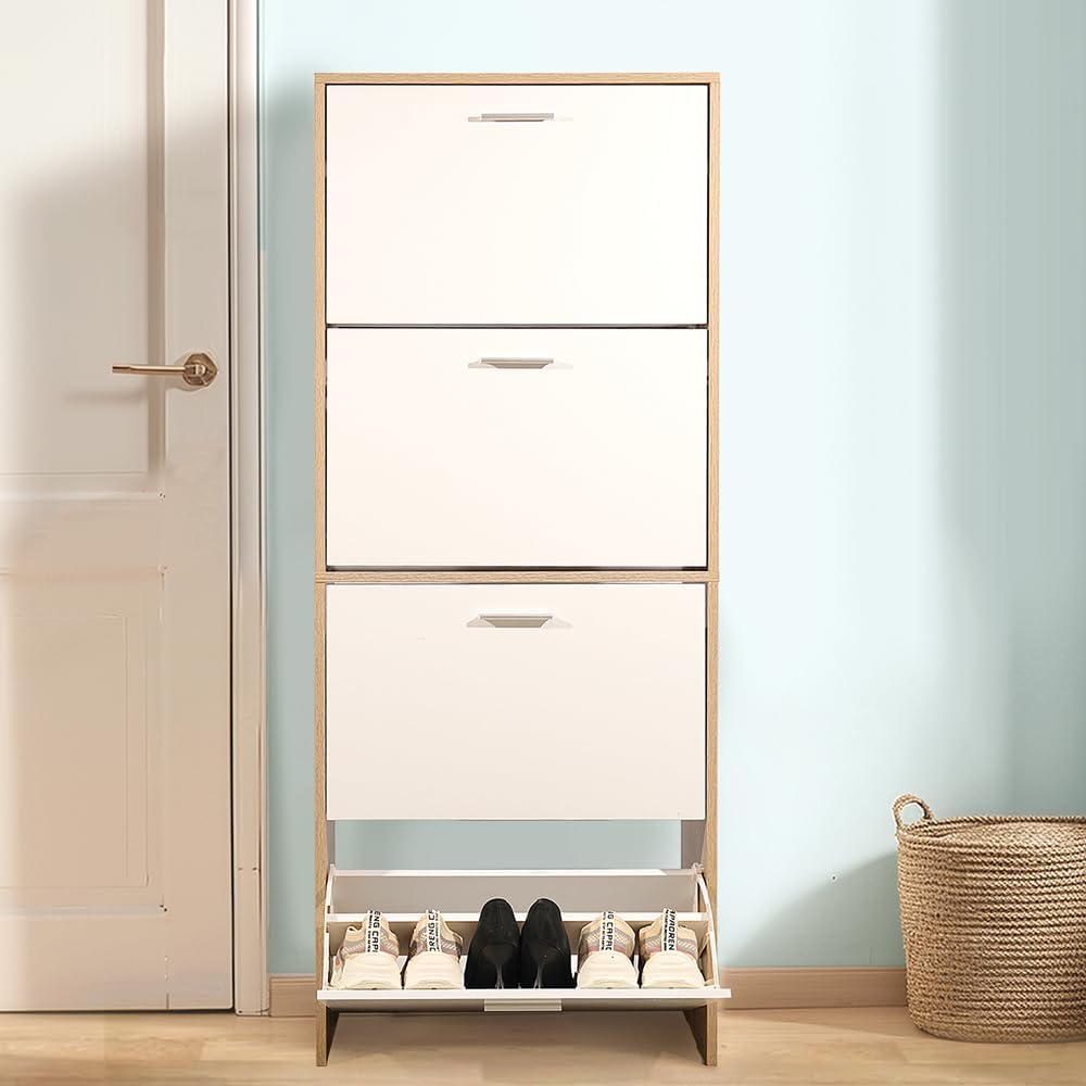 CASABEL Schuhschrank für 24 Paar – Schrank mit grossem Fassungsvermögen für Eingangsbereich, Flur –