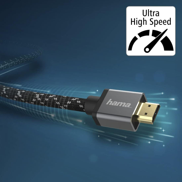 Hama Premium HDMI Kabel 3 Meter Ultra High Speed (Exzellentes Monitorkabel 4K / 8K, 48 Gbit/s, UHD B