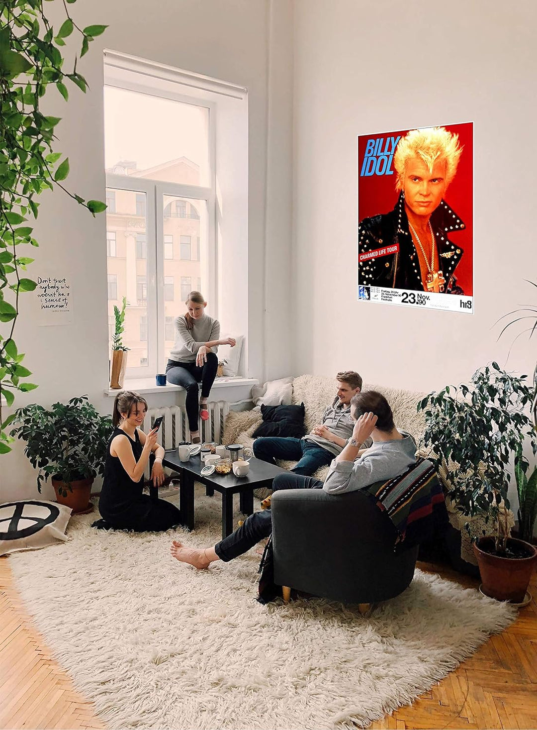 Billy Idol - Charmed Life, Frankfurt 1990 » Konzertplakat/Premium Poster | Live Konzert Veranstaltun