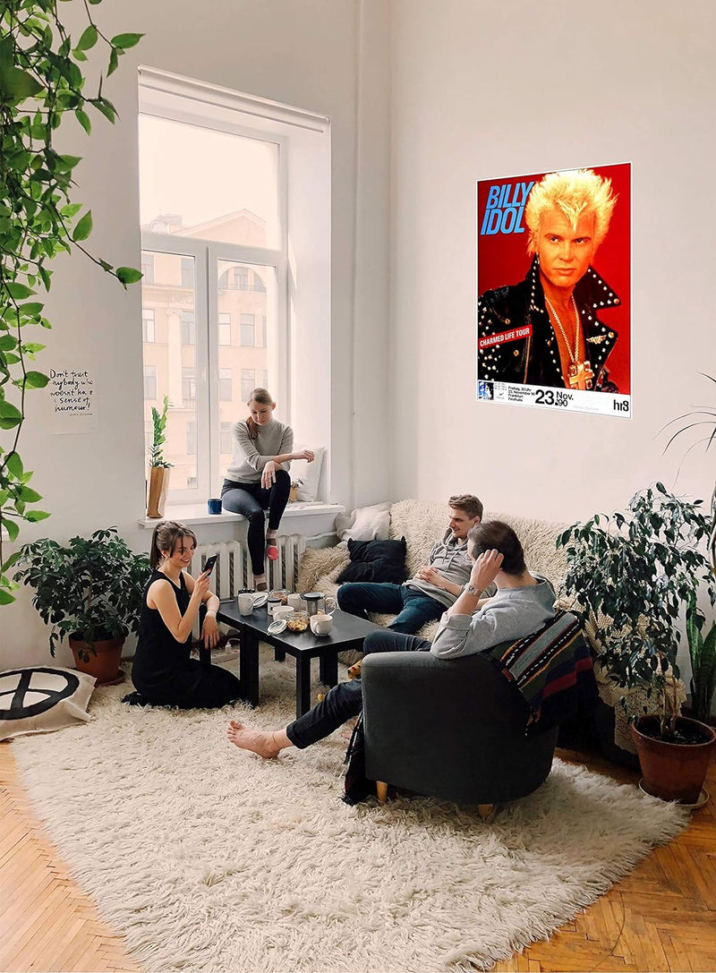 Billy Idol - Charmed Life, Frankfurt 1990 » Konzertplakat/Premium Poster | Live Konzert Veranstaltun