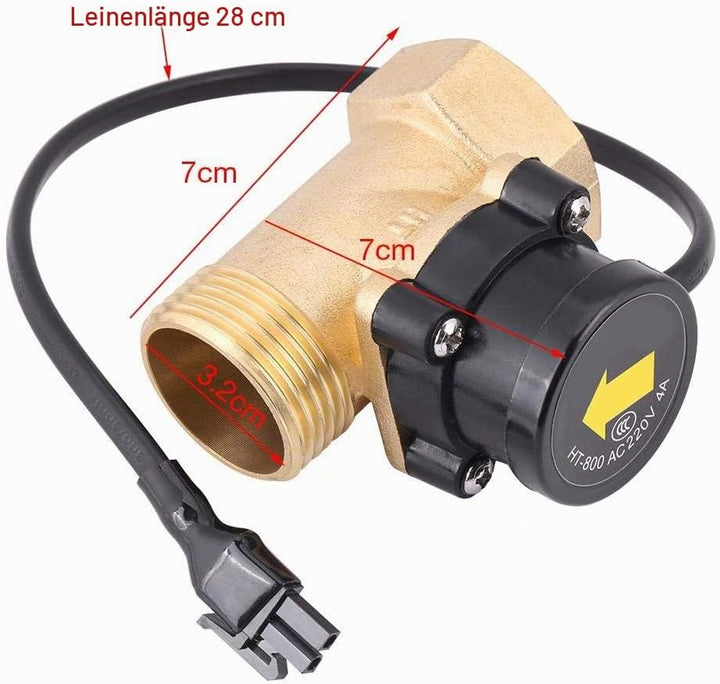 VIFER Schalter für Durchflusssensor, HT-800 G1, Gewinde 220 V, Schalter für Wasserdurchfluss, Wasser