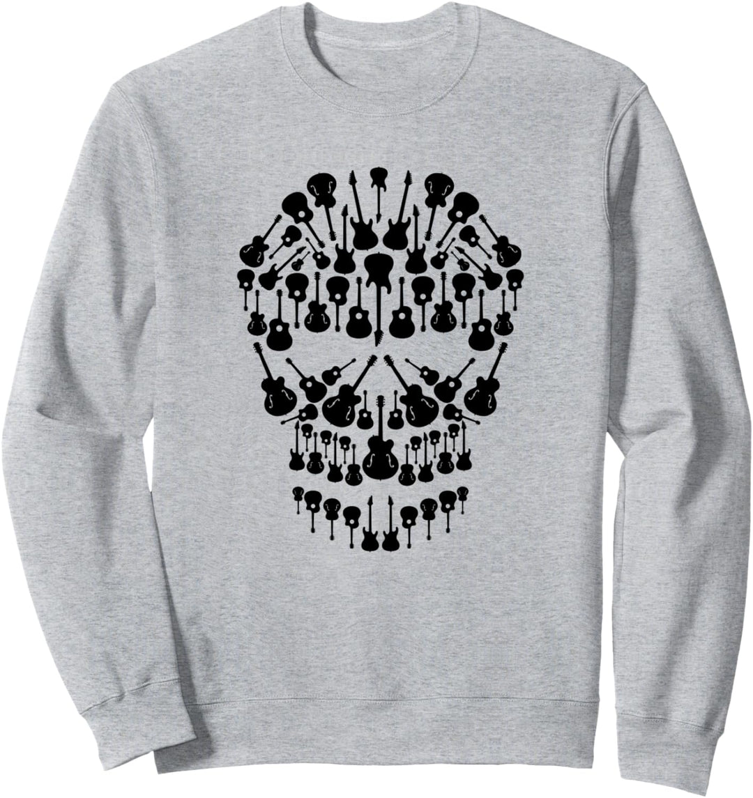 Musiker Totenkopf aus Gitarren - E-Gitarre Gitarrist Sweatshirt