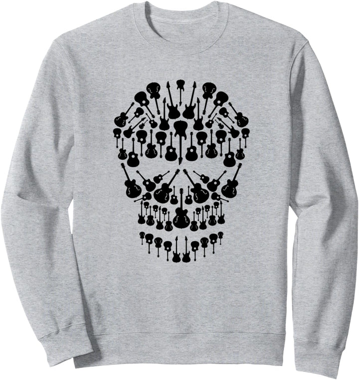 Musiker Totenkopf aus Gitarren - E-Gitarre Gitarrist Sweatshirt