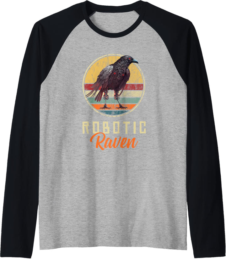 Robo Rabe Design Roboter Raben Outfit Spion Vogel Drohnen Raglan