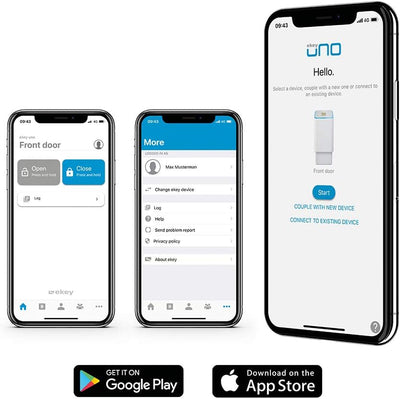 EKEY UNO 200102 Fingerprint mit Akku als praktische Erweiterung für das Nuki Smart Lock, Akkubetrieb