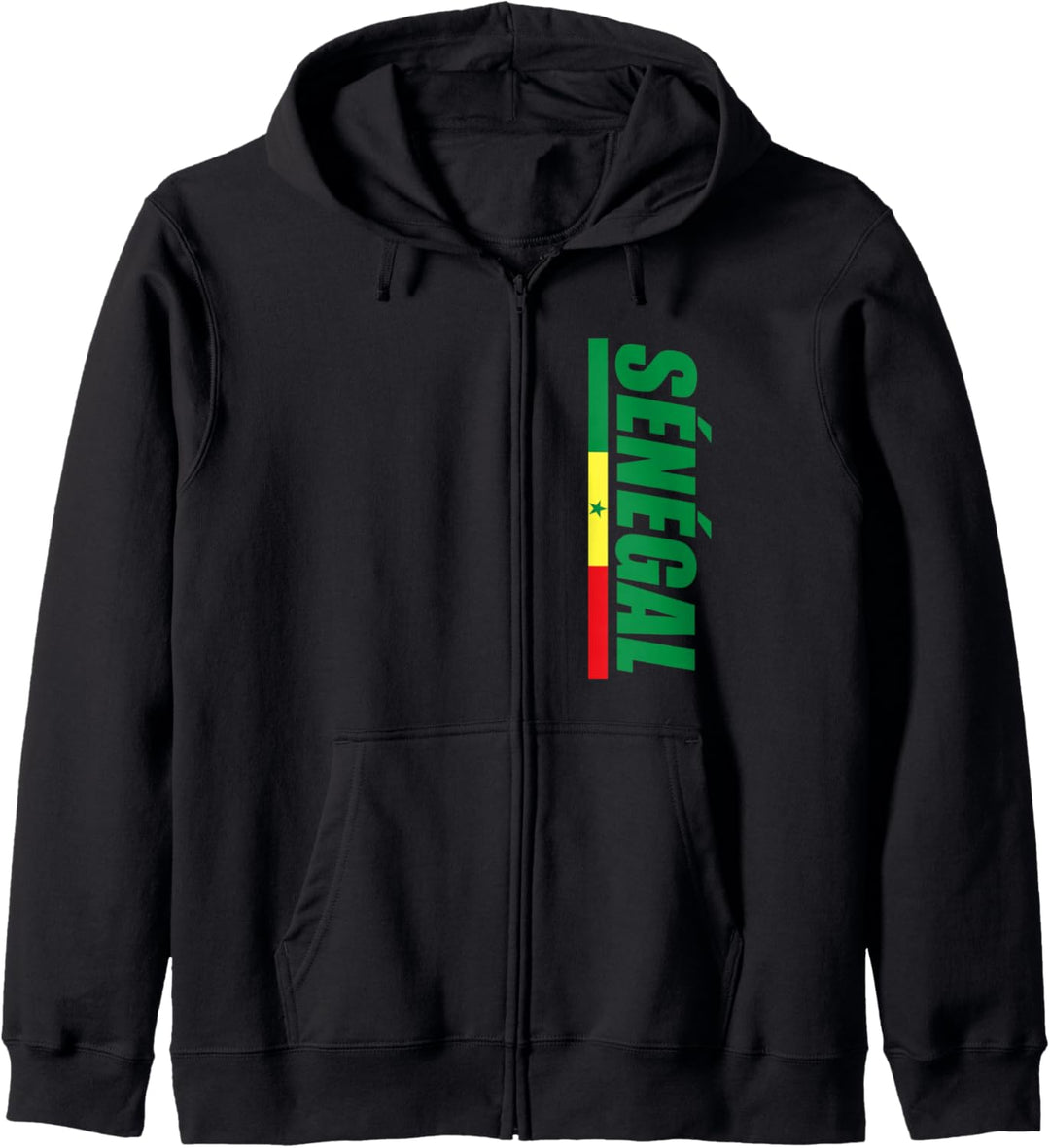 Senegalese Futbol Souvenir Vertical Tricolor Flag Of Senegal Kapuzenjacke
