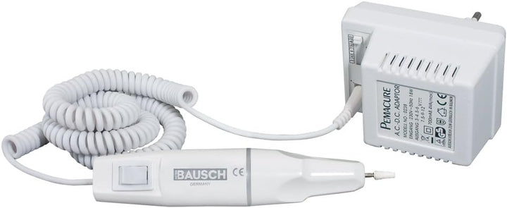 Bausch 0301 Elektrisches Maniküre- und Pediküregerät, 7 Aufsätze zum Schleifen, Feilen, Polieren von
