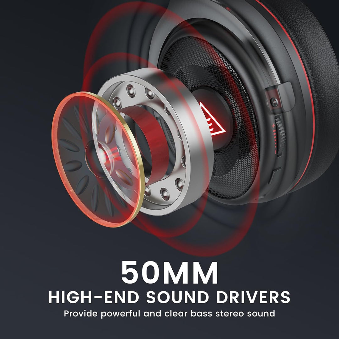 EKSA Gaming Headset, 7.1 Surround Sound PC Headset mit Noise Cancelling Mikrofon, USB & 3,5 mm Audio