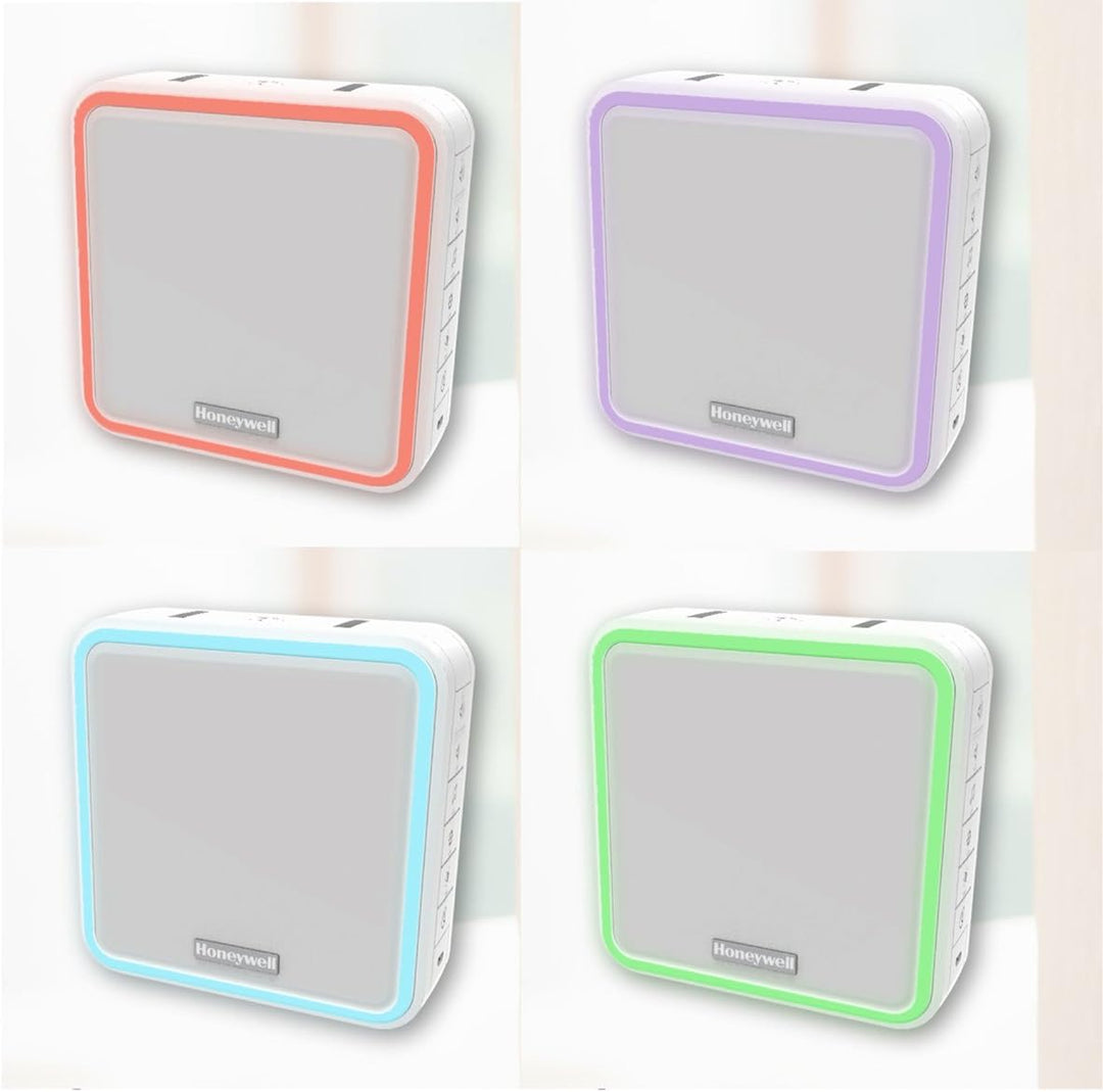 Honeywell DC515S Home Serie 5 kompakter, Tragbarer Funk Led Gong mit Klingeltaster, Logo Design kann