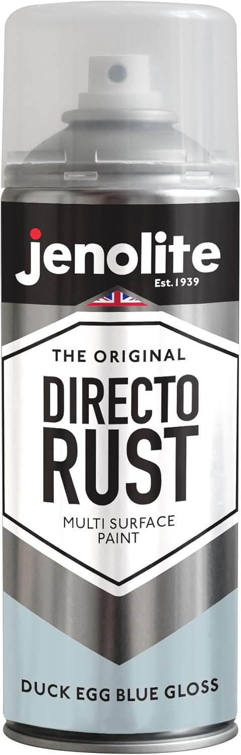 JENOLITE Directorust Glänzende Sprühfarbe | ENTENEI BLAU | 3x400ml | Spraydosen Sprühfarbe DIY | Meh