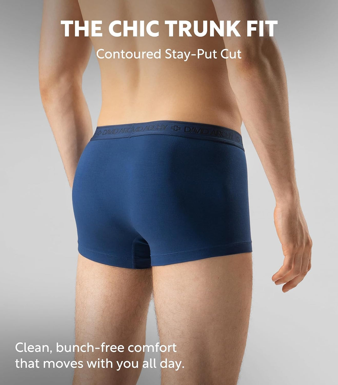 DAVID ARCHY Herren Boxershorts Mehrfachpack, Mirco Modal Stretcken Klassischer Retroshorts, Unterhos