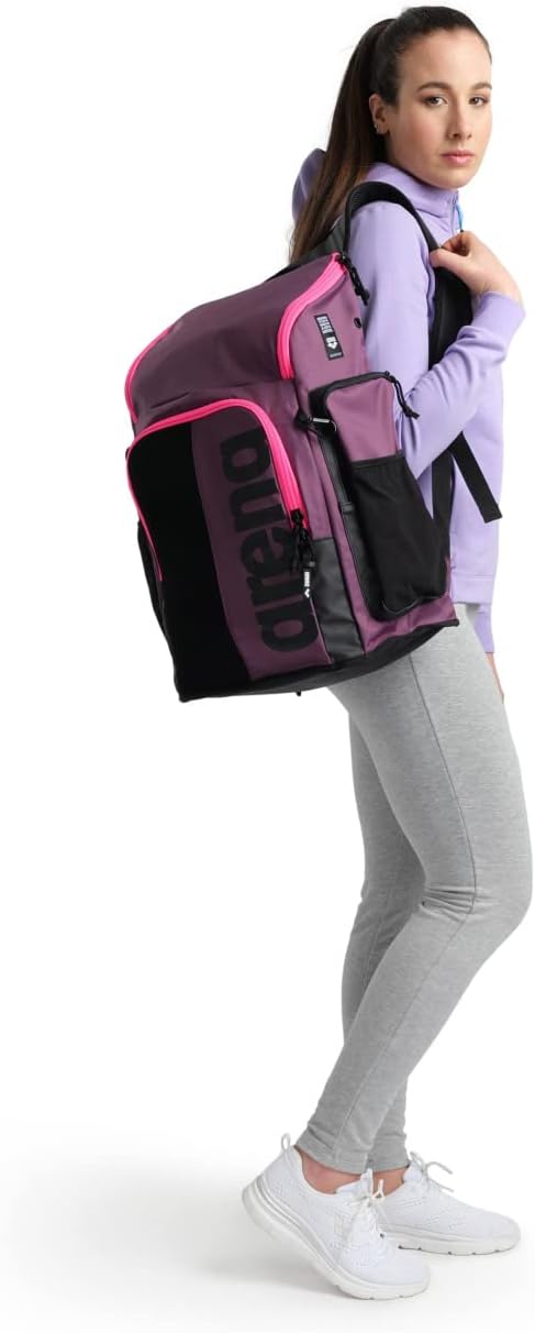 ARENA Spiky III Schwimm Rucksack 45, Freizeit- und Sportrucksack aus Wasserabweisendem Material, Gep