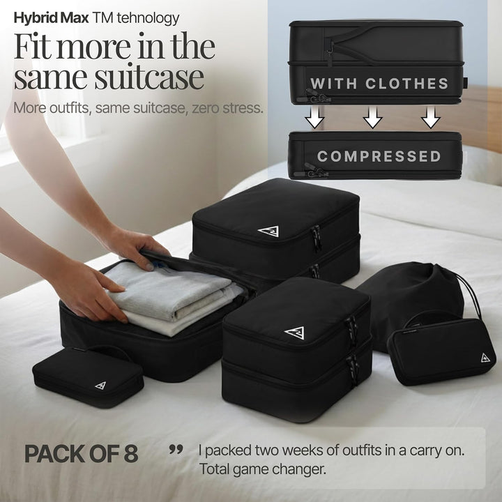 Well Traveled Packungswürfel, komprimiert für Reisen, mit HybridMax Doppelkapazitäts-Design, Packwür