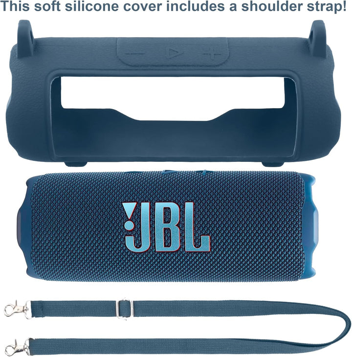 co2CREA Silikonhülle Tragetasche Case für JBL Flip 7 kabelloser tragbarer Bluetooth-Lautsprecher, Nu