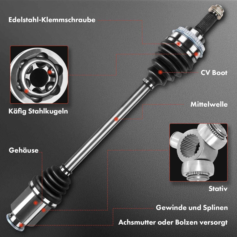 Frankberg Antriebswelle Schaltgetriebe mit ABS-Zahnring Vorderachse Rechts Kompatibel mit PT Cruiser