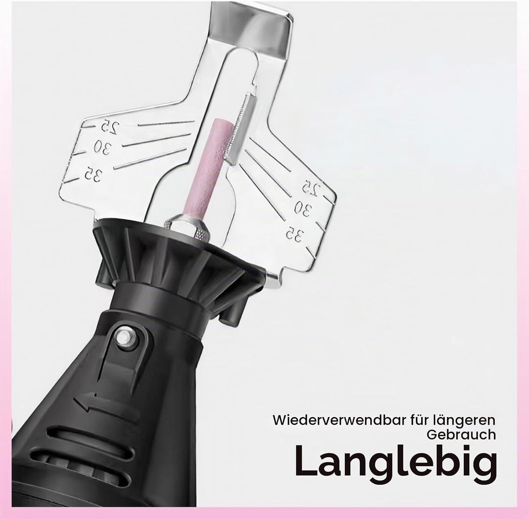 12 Stück Kettensägenschärfer Schleifstein-Feilen, 4,8 mm Keramik-Schleifkopf, 3 mm Metallschaft, für