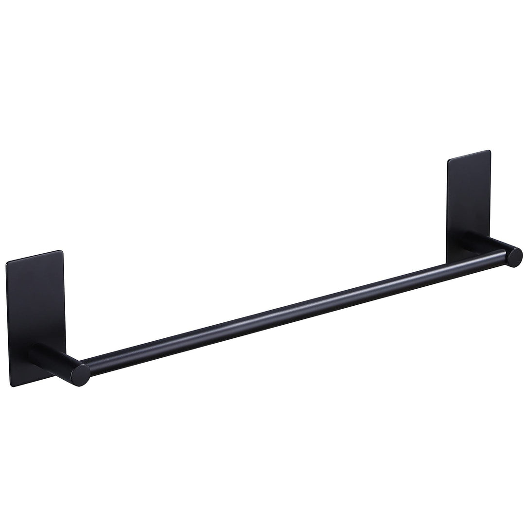 JS Handtuchhalter Bad Ohne Bohren Handtuchstange Selbstklebender Handtuchhalter Schwarz Gebürstet Ed