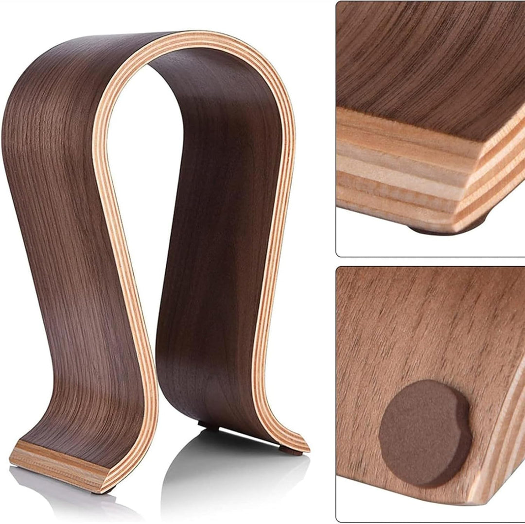 Kopfhörer Ständer Holz, Kopfhörerständer, Kopfhörer Halter, Kopfhörerständer Universal Holz, U Form,