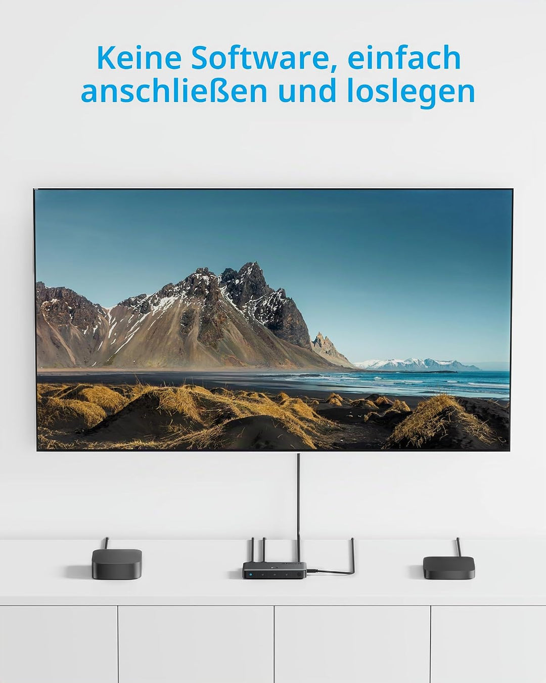 Anker HDMI Switch, 4K@60Hz Umschalter, 4 in 1 Gerät mit glatter Oberfläche, unterstützt HDR, 3D, Dol