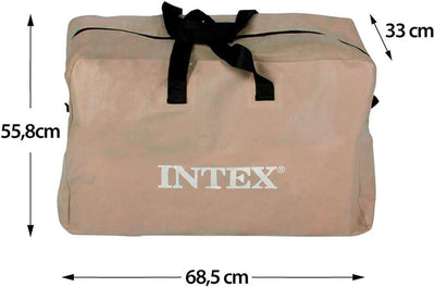 Intex Excursion 4 Set Schlauchboot - 315 x 165 x 43 cm - 3-teilig - Grau / Blau Single, Single