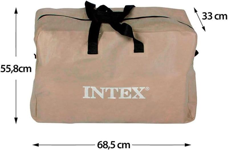 Intex Excursion 4 Set Schlauchboot - 315 x 165 x 43 cm - 3-teilig - Grau / Blau Single, Single