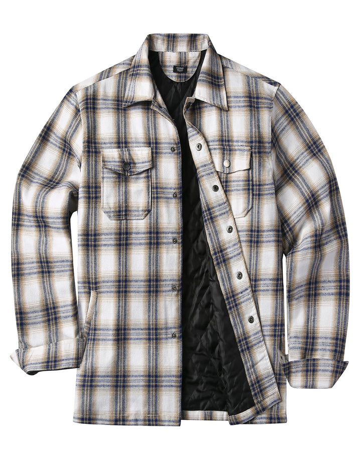 COOFANDY Herren Holzfäller Jacke Flanellhemd Gefüttert Kariert Winterjacke Langarm Winter Warm Holzf