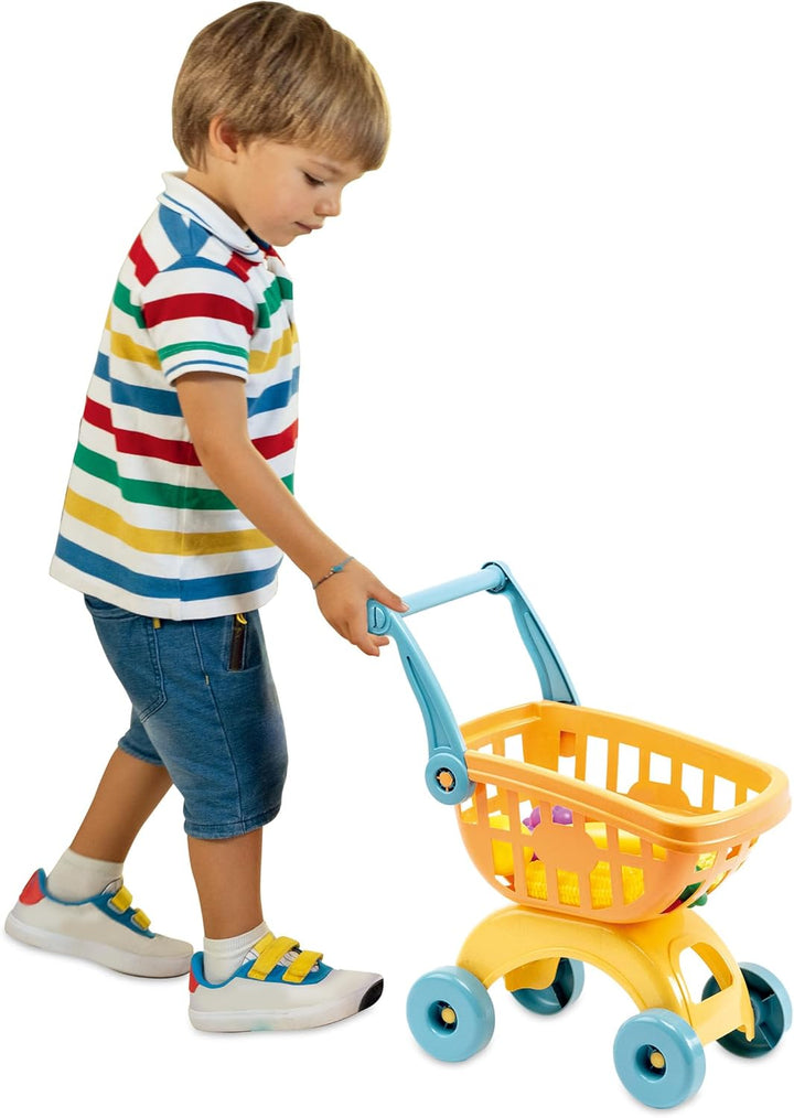ODS - Bio-Maisonelle, Einkaufswagen für Kinder, mit Obst, Gemüse und Schachteln, nachhaltig aus Biok