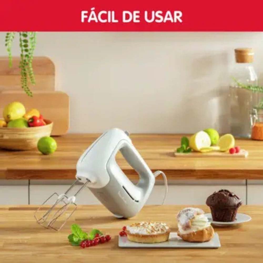 Moulinex PrepMix HM450B Stabmixer und Knetmaschine, 450 W, 5 Geschwindigkeitsstufen, 2 Schneebesen,