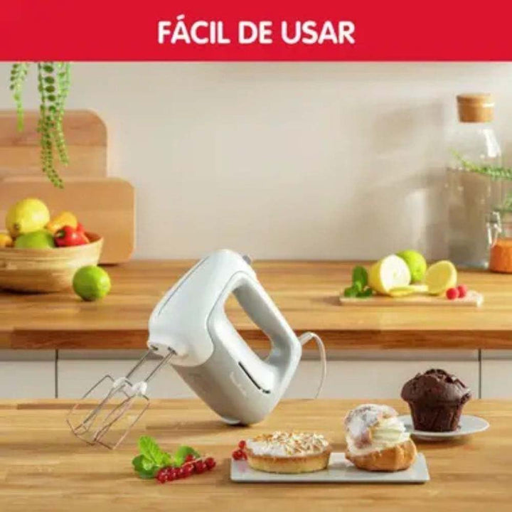 Moulinex PrepMix HM450B Stabmixer und Knetmaschine, 450 W, 5 Geschwindigkeitsstufen, 2 Schneebesen,