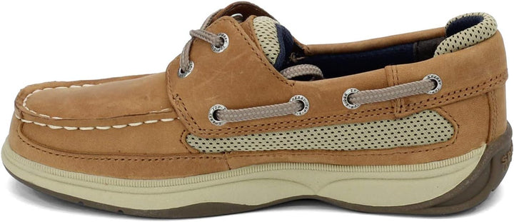 Sperry Lanyard Boat Shoe (Little Kid/Big Kid),Dark Tan/Navy,6.5 M US Big Kid