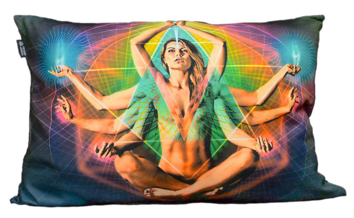 PSYWORK Schwarzlicht Kissen Neon Resonance, 70x90cm