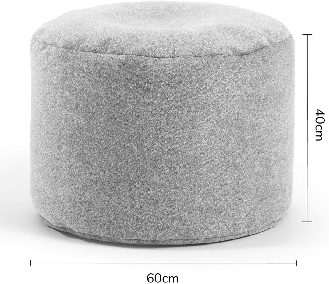 mokebo® Pouf, Hocker o. Bodenkissen 60x40cm 'Der Ruhepouf' Sitzhocker rund & Fusshocker fürs Wohnzim