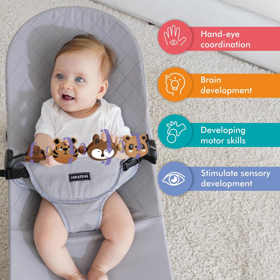iGRATENS Babywippe Spielzeugstange - Spielzeugstange für Babywippe Soft & Bliss, einfach zu befestig