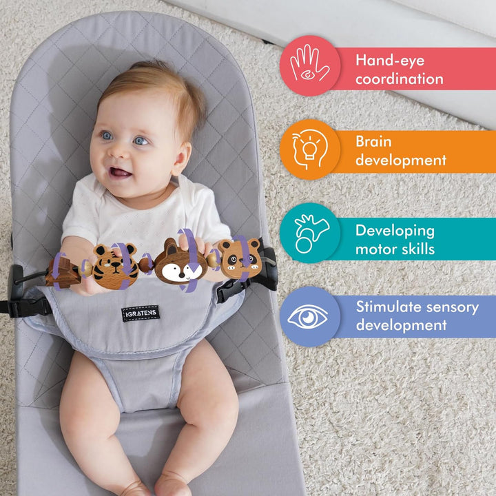 iGRATENS Babywippe Spielzeugstange - Spielzeugstange für Babywippe Soft & Bliss, einfach zu befestig