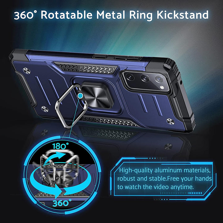 DASFOND Armor Hülle für Samsung Galaxy S20 FE 4G/5G Case Militär Stossfest Handyhülle [Upgrade 2.0]